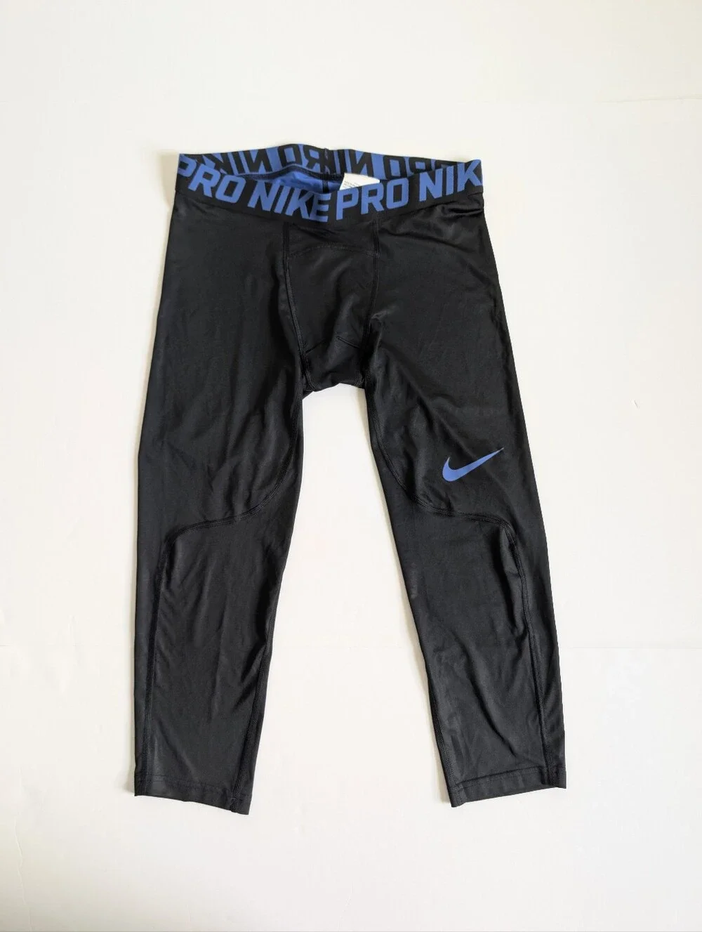 Nike Pro Dri-FIT Men's Compression Leggings Stretch Pull On Black Blue M